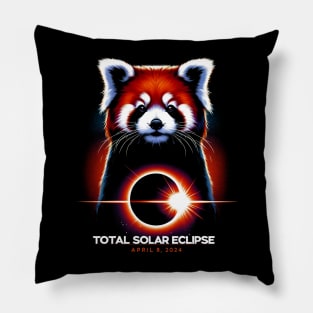 Sunlit Red Panda Eclipse: Fashionable Tee for Red Panda Lovers Pillow