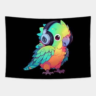 Parrot Headphones Tapestry