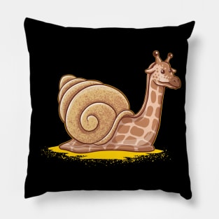 snail giraffe Pillow