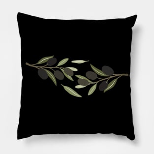 Natural Olive Branch Pillow