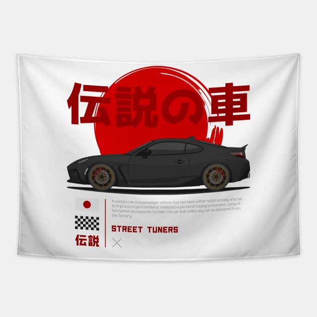 Tuner Black GR86 JDM Tapestry by GoldenTuners