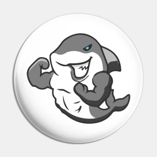 Muscular dolphin Pin