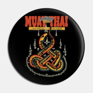 Vintage Muay Thai Tattoo Snake Pin