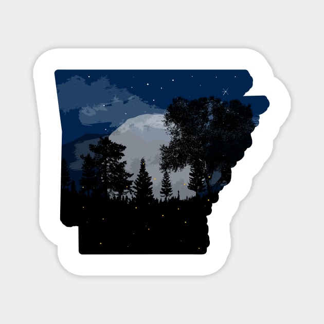 Arkansas Night Sky Magnet by rt-shirts