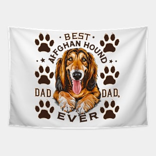 Best Afghan Hound Ever Funny Quote Vintage Dad Lover Tapestry