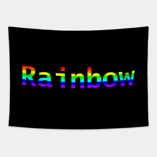 Typography Rainbow Tapestry