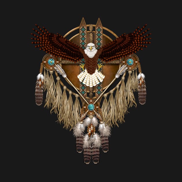 Native American Bald Eagle Mandala by NaumaddicArts