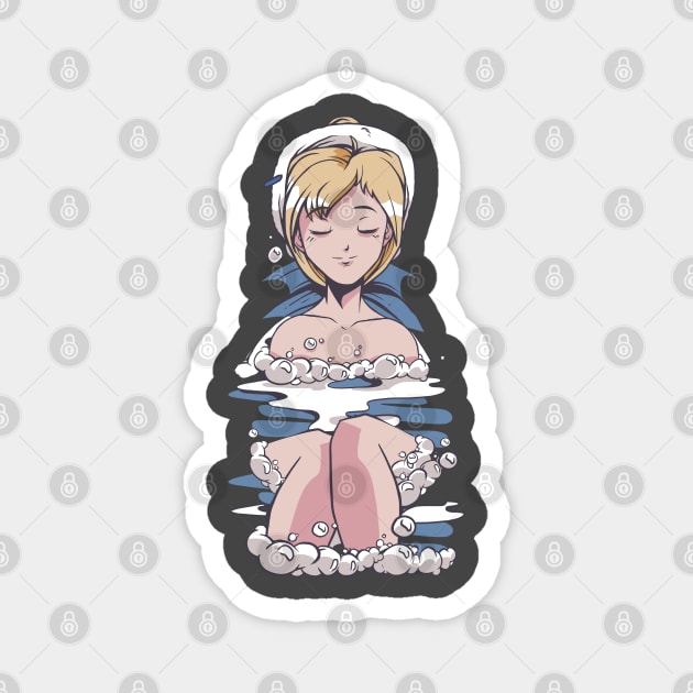 Anime Bath Girl Magnet by MimicGaming