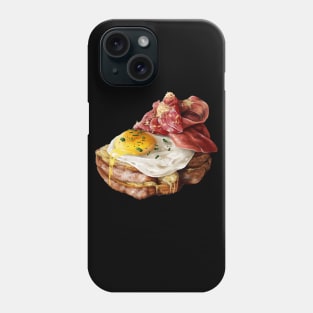 Delicious Breakfast toast with egg and bacon Phone Case