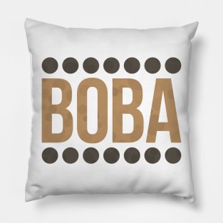 Boba Balls Typography Pillow