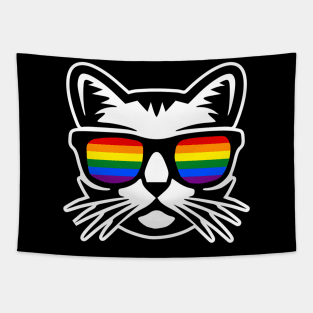 Gay cat Head Tapestry