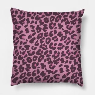 Leopard print - light pink, pink, purple Pillow