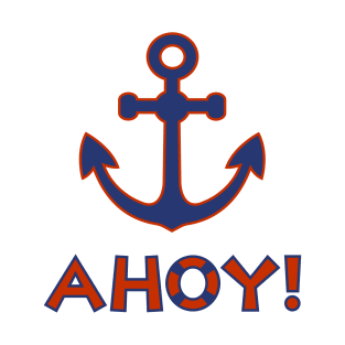 AHOY! Type Lifebuoy Ring+Anchor T-Shirt