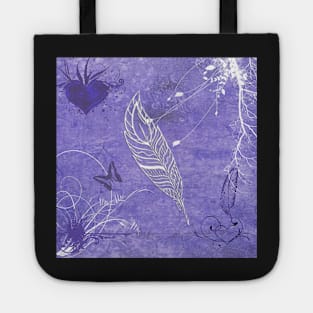 Feather Purple Butterflies Graphic Desired, Beautiful Inspired Spiritual Design, face masks, Phone Cases, Apparel & Gifts Tote