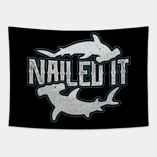 Nailed it Hammerhead Shark Tapestry