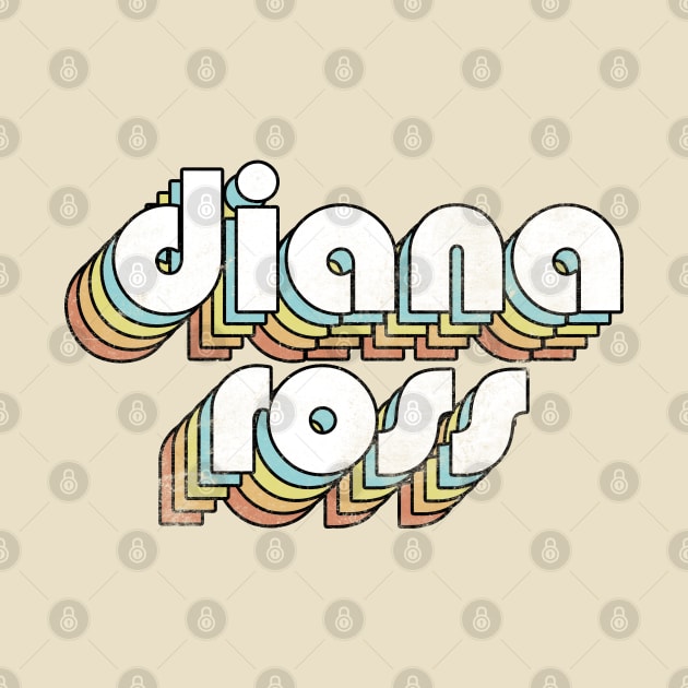 Diana Ross - Retro Rainbow Letters by Dimma Viral