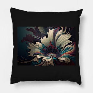 Abstract Floral Garden Botanical Print Pillow