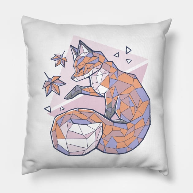 Paper Fox Pillow by xMorfina