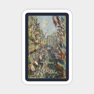 The Rue Montorgueil by Claude Monet Magnet