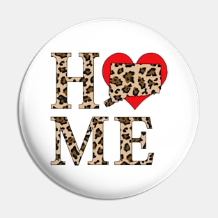 Connecticut Home Leopard Print Pin