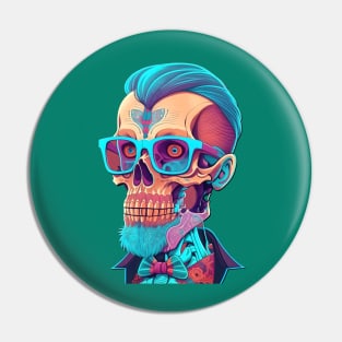 The Nerd Skull Head 1 Pin