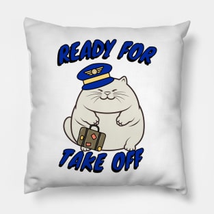 Funny Pilot Sumo cat Pillow