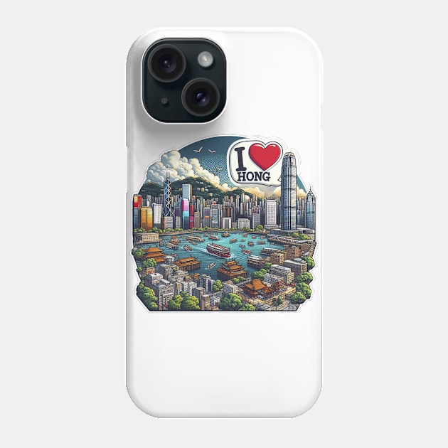 I Love Hong Kong Phone Case by BukovskyART