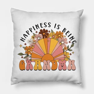 Happiness Is Being Mama Grandma, Mom Life, Mama Grandma To Be, Floral Grandma, Mothers Day Pillow