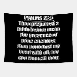 Psalms 23:5 King James Version (KJV) Tapestry