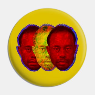 Tiger Woods Mugshot Threeways Pin