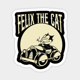 Felix The Cat Riding Car Magnet