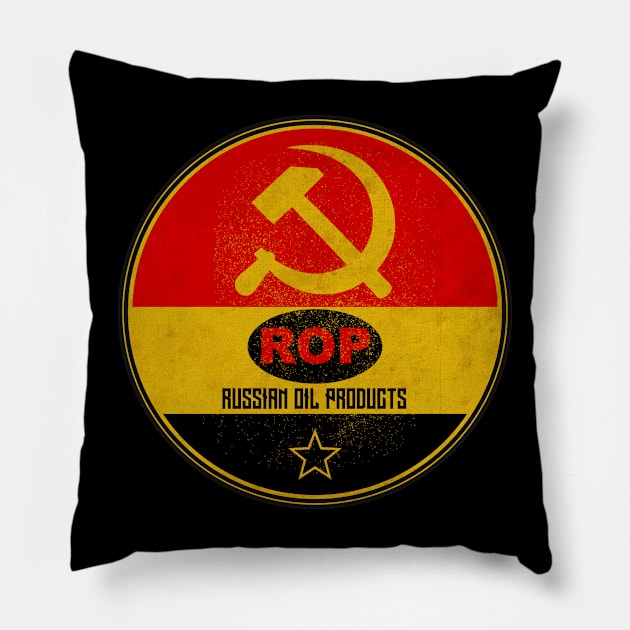 Russian Gasoline Motor Oil Pillow by CTShirts