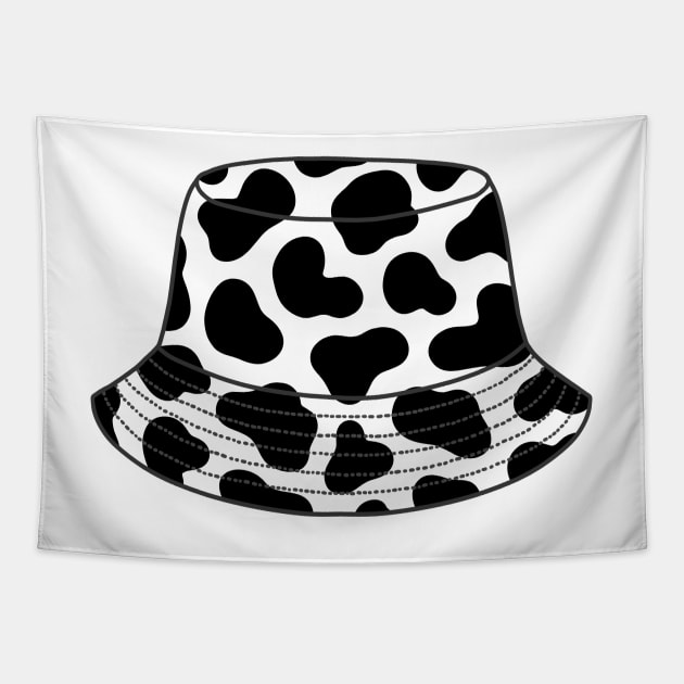 Cow print bucket hat Tapestry by Nikamii