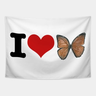 I Love Butterfly Tapestry