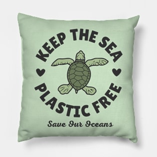 Keep The Sea Plastic Free Pillow