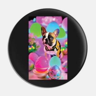 French Bully with Glowing Eggs Pin