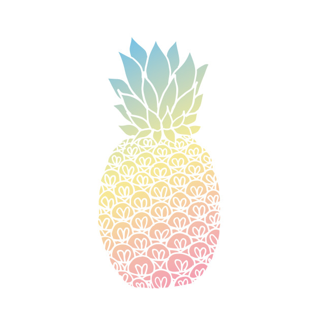 Pastel Pineapple Pineapple Drawing TShirt TeePublic