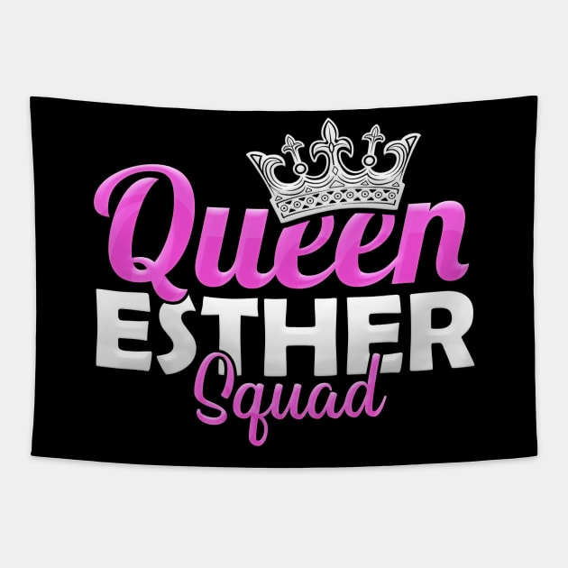 Humorous Queen Esther Squad Jewish Party & Carnival Design Tapestry by Therapy for Christians