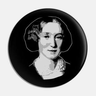 George Eliot Black and White Pin