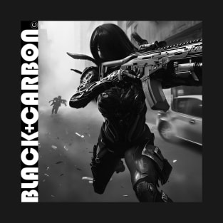 Black Carbon Cyberpunk Assassin 005 T-Shirt