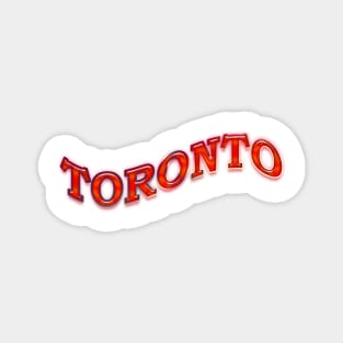 Toronto Canada in Red Word Art Magnet