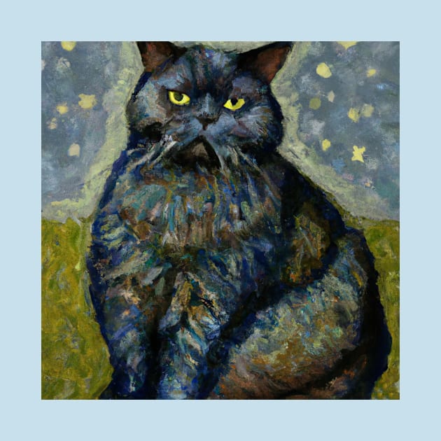 Cat Portrait in the style of Van Gogh by Star Scrunch