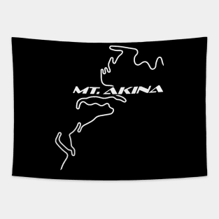 Mt. Akina Track Map (White) Tapestry