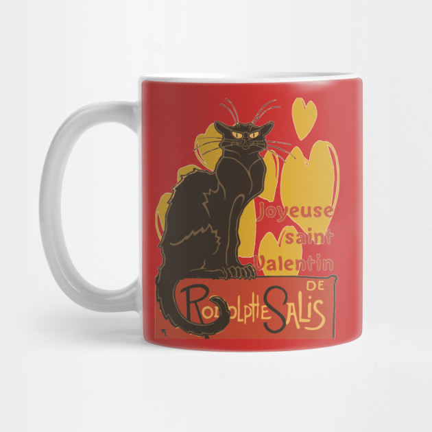 Joyeuse Saint Valentin Le Chat Noir Parody St Valentines Day Mug Teepublic