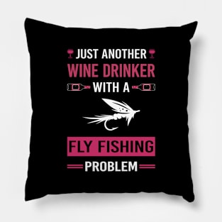 Wine Drinker Fly Fishing Pillow