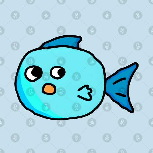 Fun Cute Fish - One Fish, Two Fish Who Loves Cute Fish - Happy Sun Fish by 1FunLife