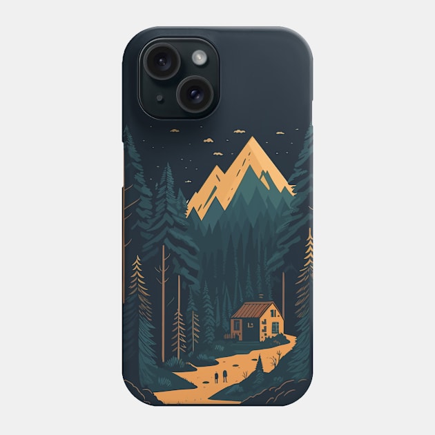 Hidden House in Mountains Phone Case by electric art finds