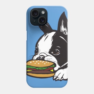 Boston Terrier Cheeseburger Phone Case