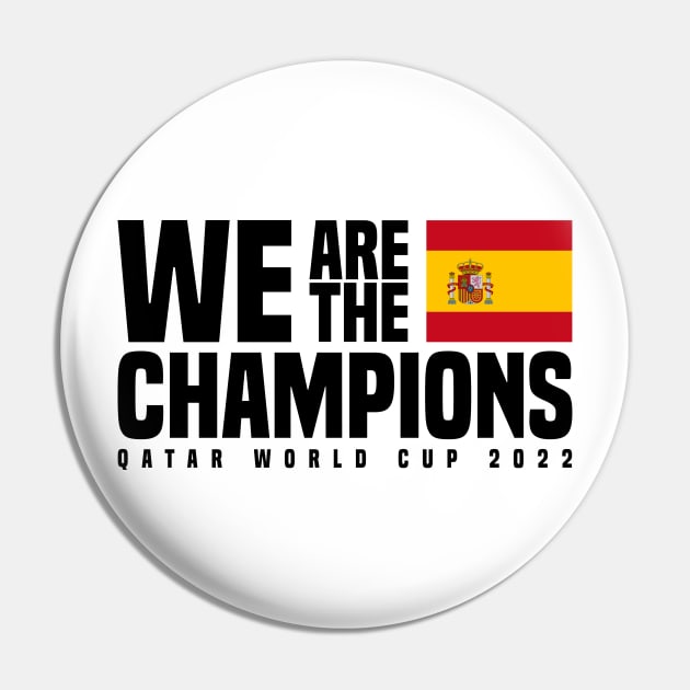 Qatar World Cup Champions 2022 - Spain Pin by Den Vector
