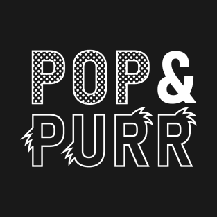 Pop & Purr Logo (White) T-Shirt